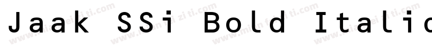 Jaak SSi Bold Italic字体转换